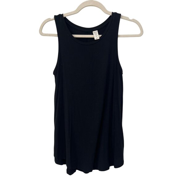 Old Navy Luxe Tank Top Size XS Sleeveless Scoop Neck Top Solid Black Essentials - Picture 1 of 7